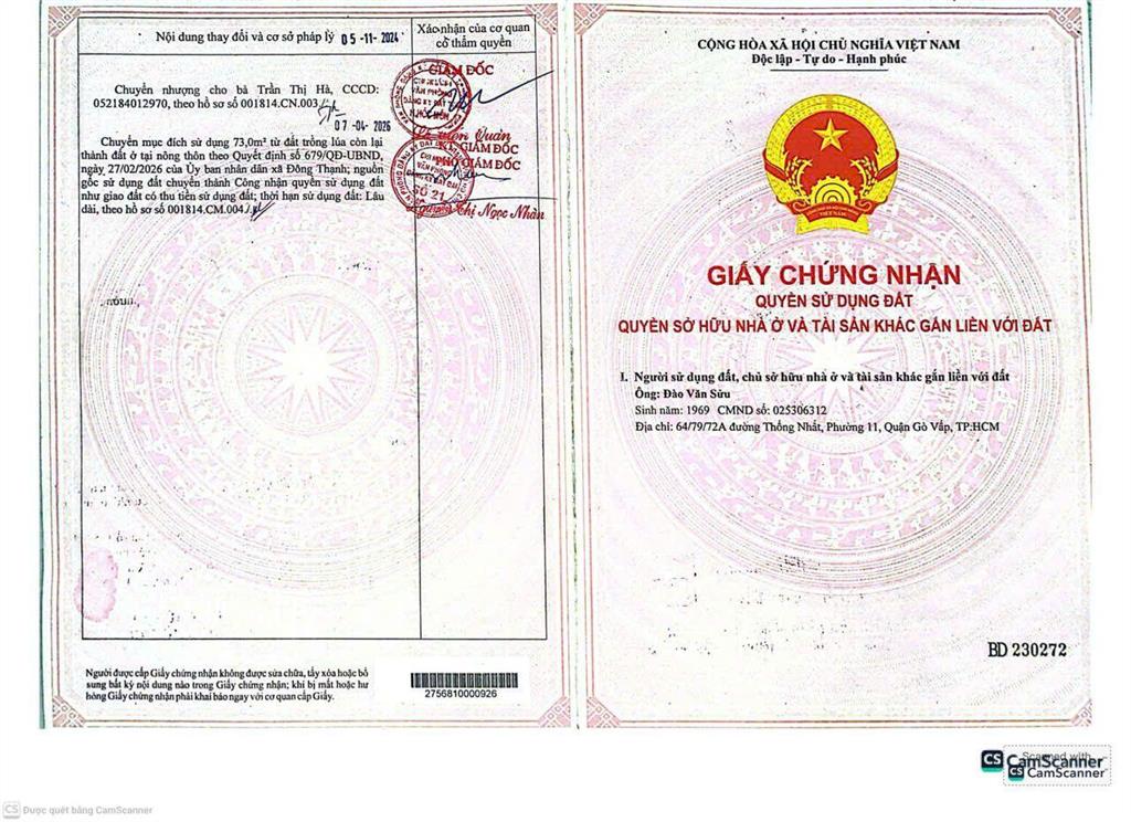 Đất thổ cư kdc hxh đường đt42, đông thạnh  giá tốt