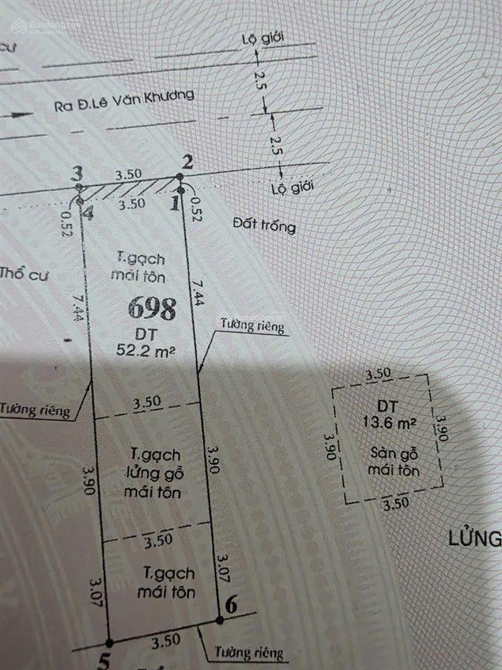 Nhà sổ hồng riêng kdc hxh 6m đường lê văn khương  giá tốt