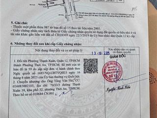 Đất thổ cư kdc hxh đường 6m thạnh xuân 52  giá tốt
