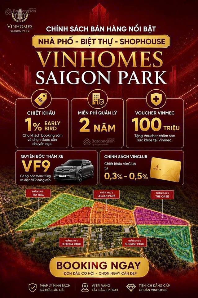 Vinhomes saigon park booking giỏ hàng cđt giá ưu đãi ck cao giai đoạn đầu 50m260m270m280