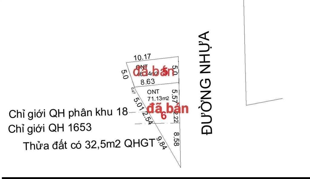 Cần bán đất tại khu dân cư tdp1, gần nhà trắng, bánh ướt cô mỹ, diện tích 68m2, giá 1.7 tỷ