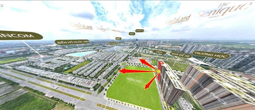 Căn 3pn 101m² tòa sp the senique, ban công thoáng, view đẹp