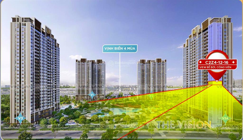 Duy nhất 01 căn góc 2pn + 66.6m2  view ôm trọn nội khu, nhìn thẳng sang ecopark, cao tốc hn  hp