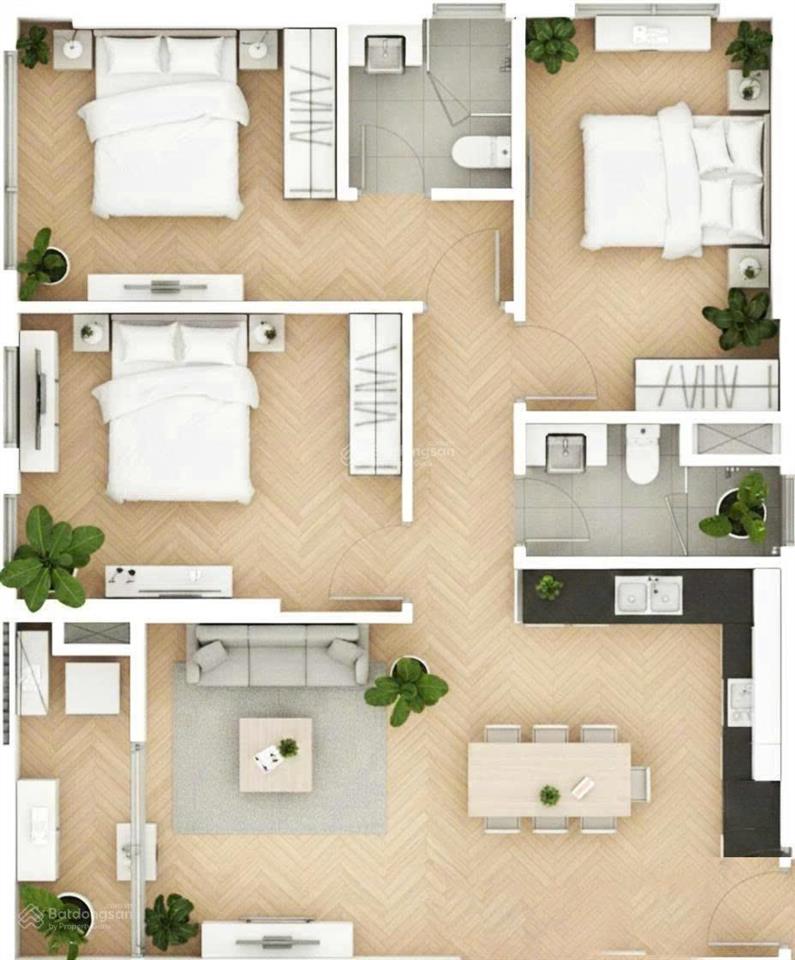 Duy nhất 01 căn góc 2pn + 66.6m2  view ôm trọn nội khu, nhìn thẳng sang ecopark, cao tốc hn  hp
