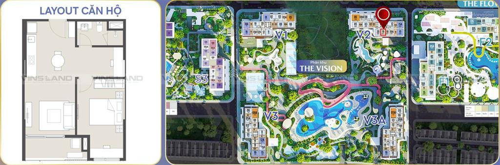 1pn+ 48m² tầng 19 view nội khu đẹp chỉ 69tr/m tại masteri era landmark