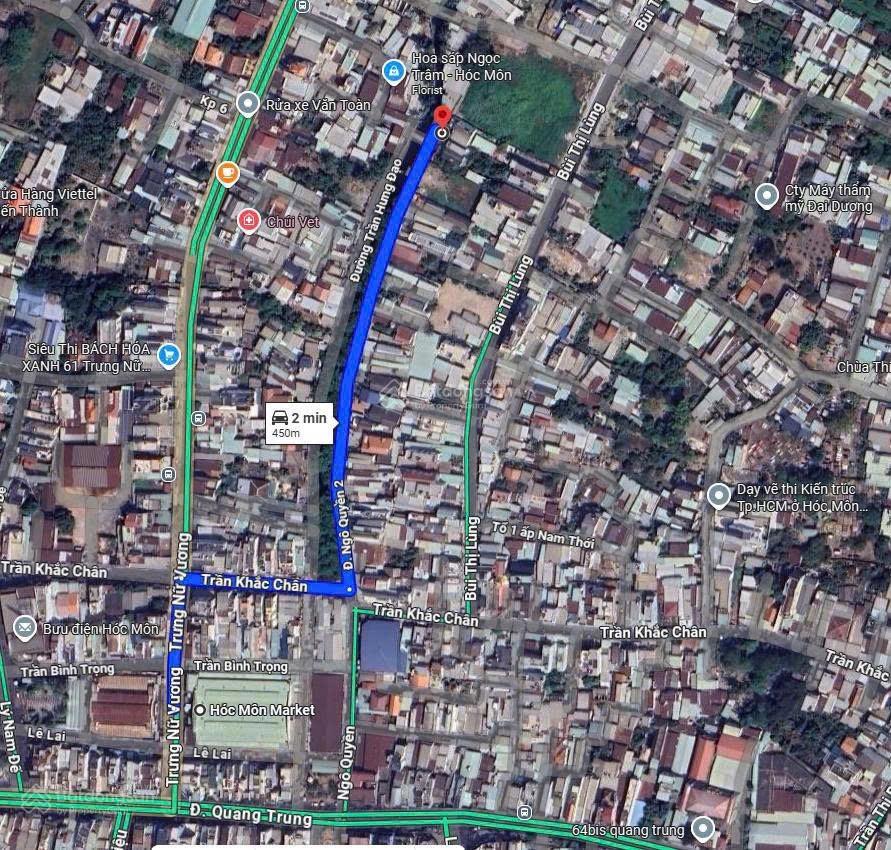 Ngân hàng chào bán đất tại ngô quyền, 2,032 tỷ, 116,9m2, pháp lý đầy đủ, hàng hiếm tại hóc môn