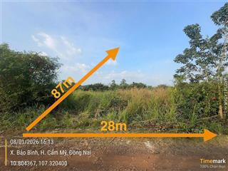 Ngân hàng chào bán  2100m2 đất tại bảo bình, cẩm mỹ, đồng nai  mặt tiền 28m.