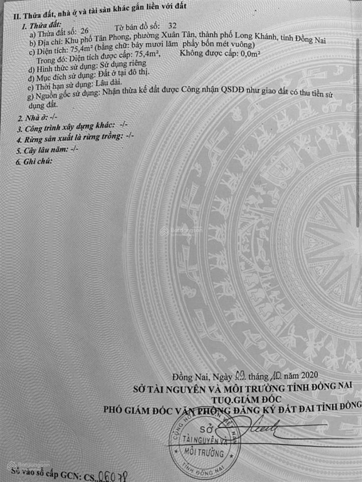 Nhà riêng tại kp tân phong, xuân tân, long khánh, đn  75.4m2  mt 5.56m  1.17t