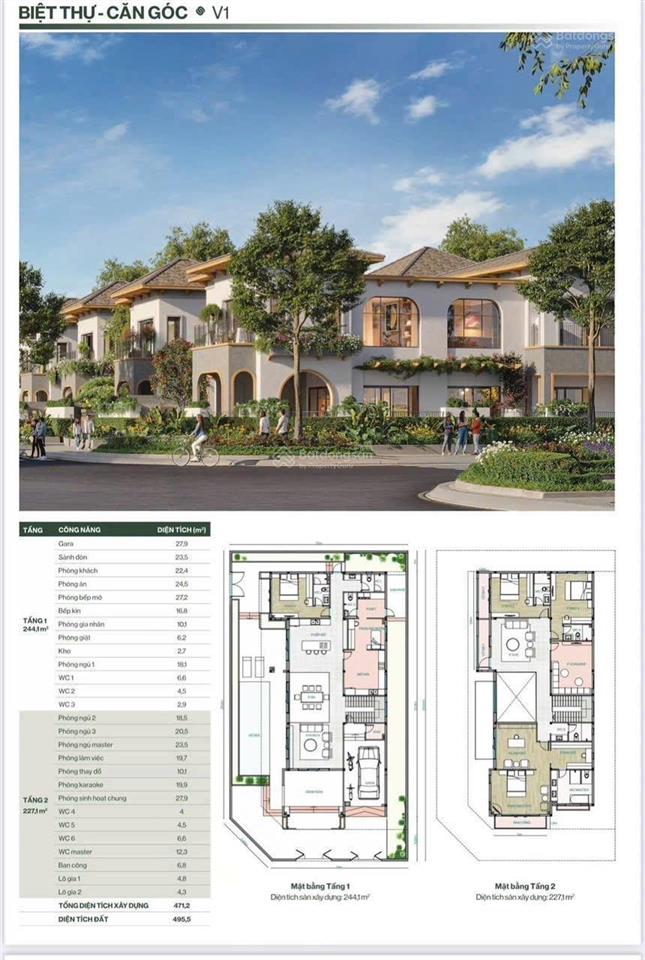 (suất ngoại giao) lô góc biệt thự đã có sổ tại the link city dầu giây