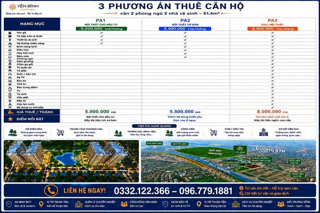 Chính chủ mời thuê căn hộ mới 100%