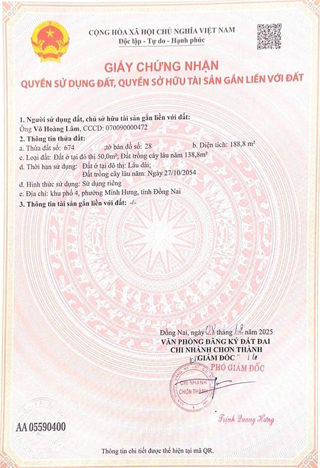Mua vào lời ngay 200tr, đất mặt tiền đường 32m