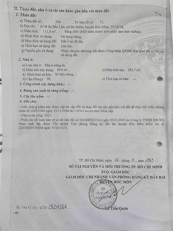 Chính chủ bán nhà mặt tiền nguyễn thị sóc, giá cực rẻ