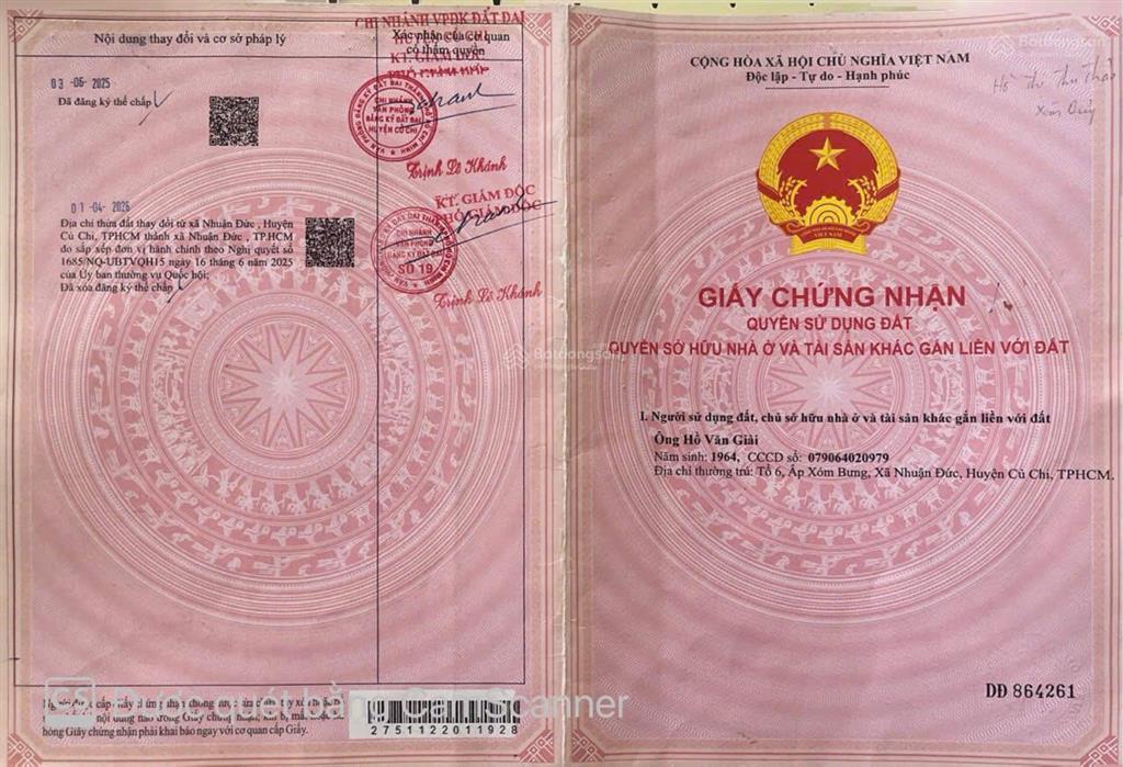 Đất tại đường bà thiên, xã nhuận đức, tp.hcm