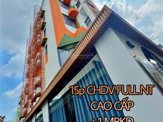 Đầu tư thông minh zen z chdv smart home 21,6tỷ  15phòng  1 mtkd  tân bình khu vip hiếm  77tr/th