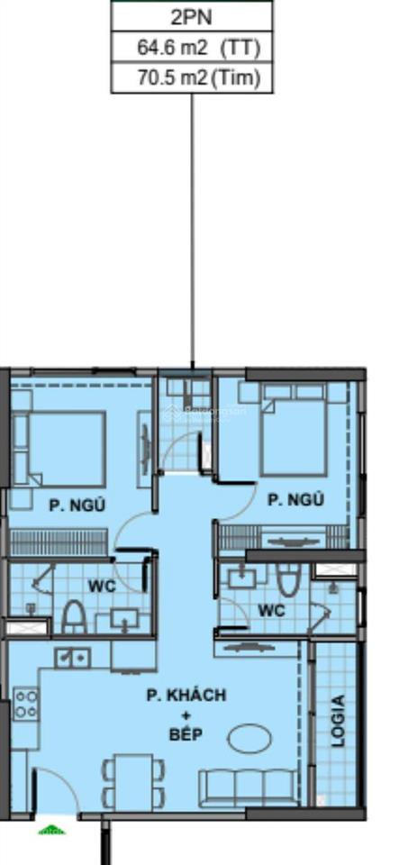 Bán cc 2pn 2wc tại the london  vinhomes ocean park, 4,35 tỷ, 64,6 m2 cắt lỗ bằng ptg