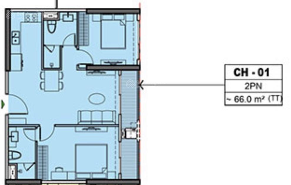 Bán cc 2pn, 2wc tại the paris  vinhomes ocean park, 4 tỷ, 66m2