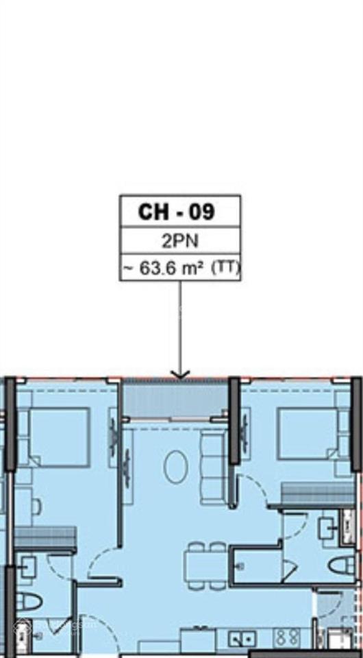 Bán cc 2pn, 2wc tại the paris  vinhomes ocean park, 4,4 tỷ, 64m2