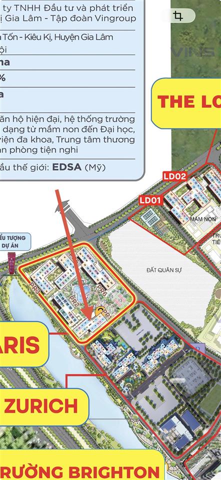 Bán cc 2pn, 2wc tại the paris  vinhomes ocean park, 4,4 tỷ, 64m2