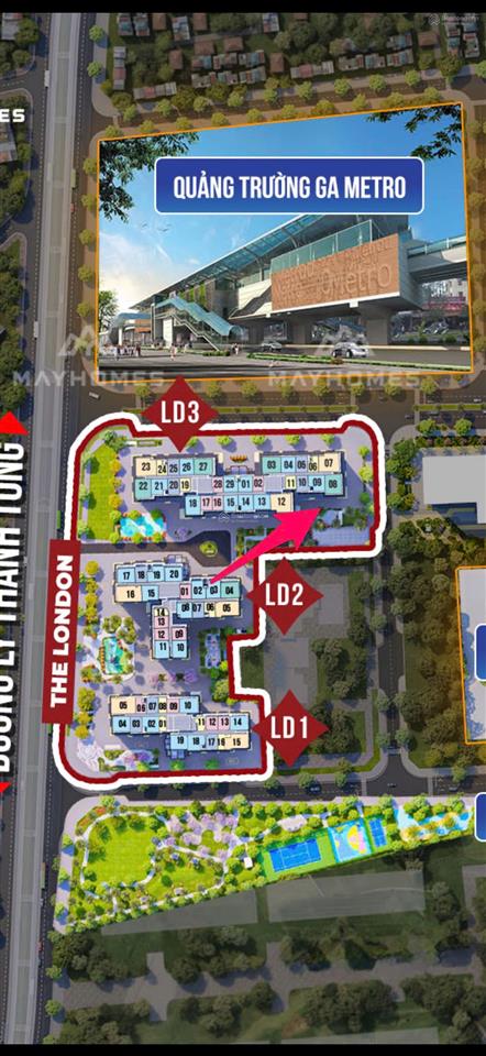 Bán cc 62,4m2 tại the london  vinhomes ocean park, 3,45 tỷ