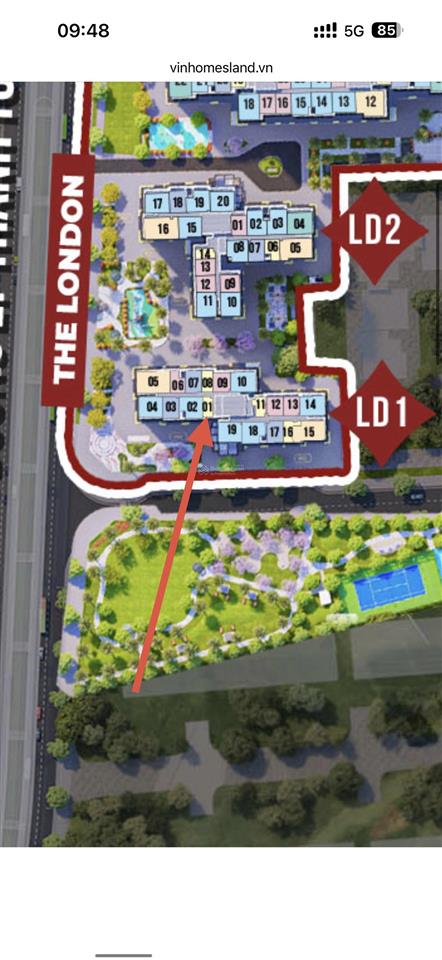 Bán cc 1pn, 1wc tại the london  vinhomes ocean park, 1,6 tỷ, 28m2 giá cực chất
