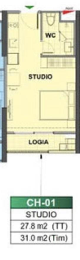 Bán cc 1pn, 1wc tại the london  vinhomes ocean park, 1,6 tỷ, 28m2 giá cực chất
