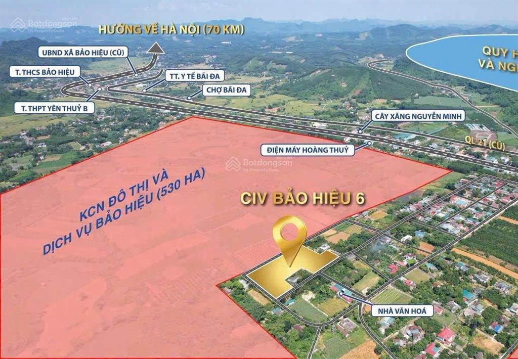 Chính chủ cần bán lô đất nằm đối diện quy hoạch cụm công nghiệp đô thị và dịch vụ bảo hiệu 530ha