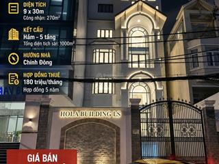 Bán toà nhà vp đường lam sơn p5 q. phú nhuận. dt9x30m hầm 5 tầng. hđt 180tr. giá bán 105 tỷ