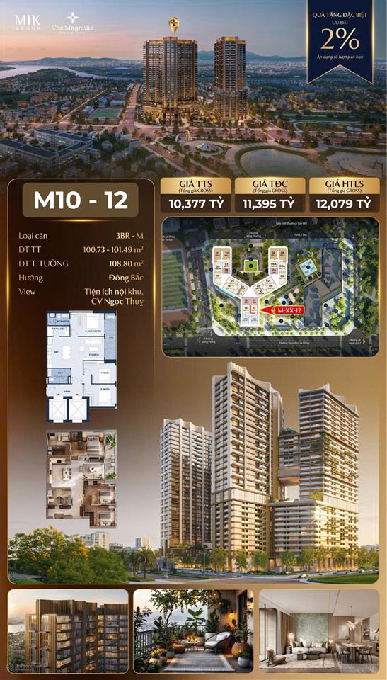 Cần bán gấp căn 3n 100,72m2 view công viên ngọc thụy, tiện ích nội khu