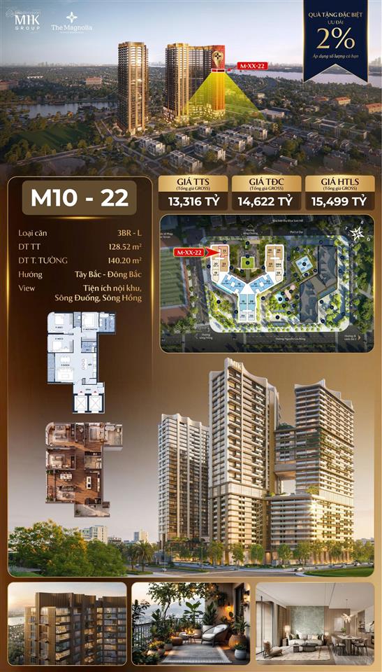 Cần bán gấp căn 3n  l 128,52m2 view tiện ích nội khu, sông đuống, sông hồng