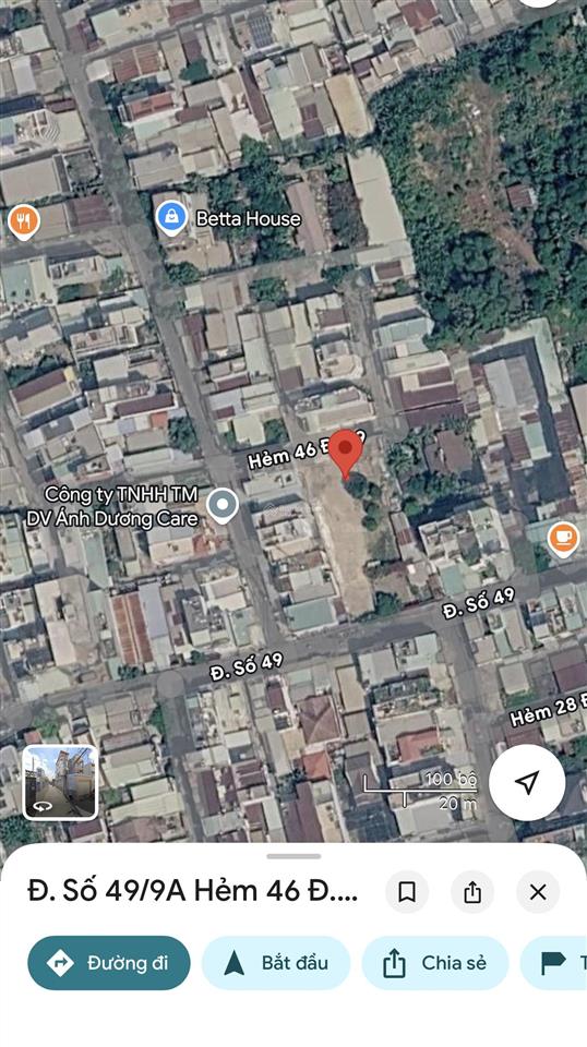 Bán đất tại hẻm 46 đường 49, phường hiệp bình chánh, thành phố thủ đức, giá cực chất 7,8 tỷ, 80 m2