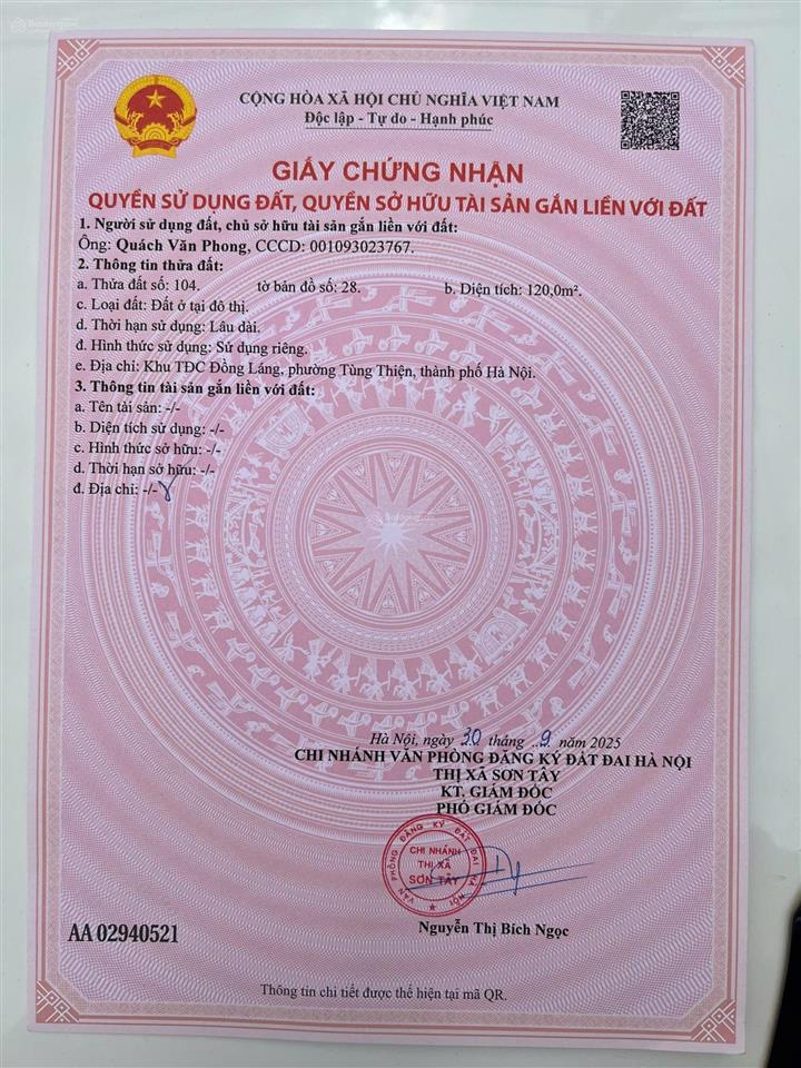 Tái định cư đồng láng xuân sơn sơn tây hà nội
