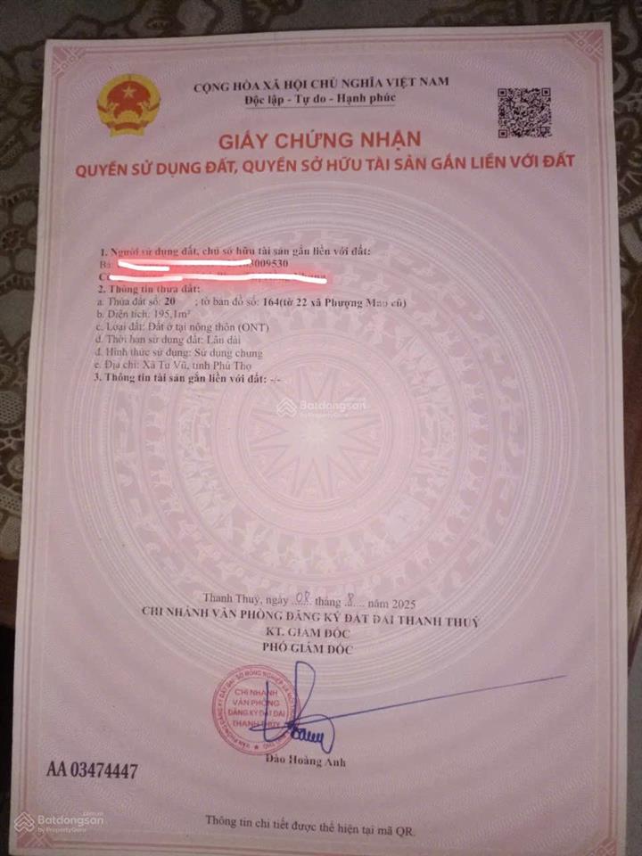 Bán lô đất full thổ cư mặt đường hồ chí minh
