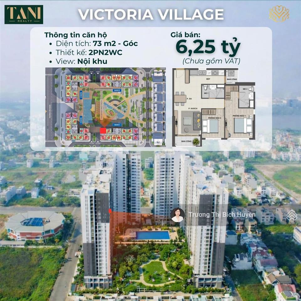 Căn góc 2pn giá tốt nhất victoria village
