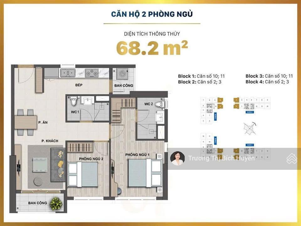 Căn góc 2pn giá tốt nhất victoria village