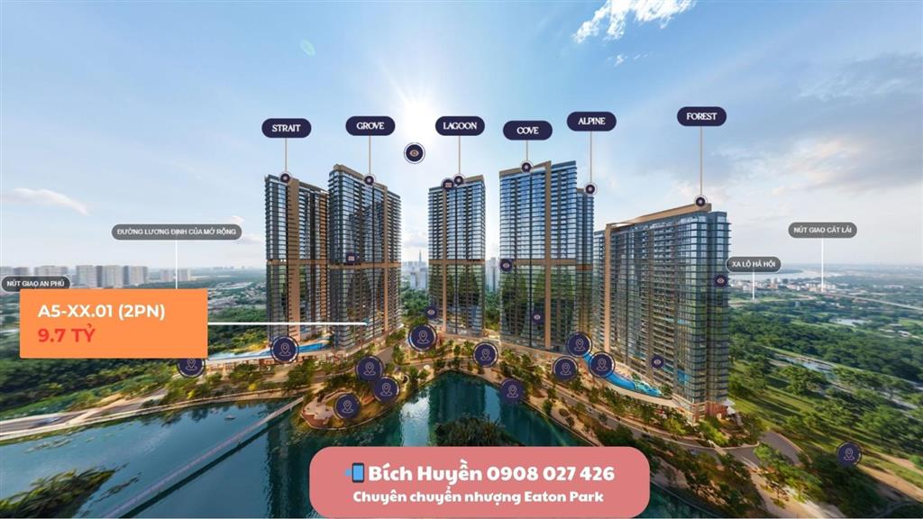 Hot deal căn 2pn eaton park view sport city giá tốt nhất dự án chỉ 9.7 tỷ