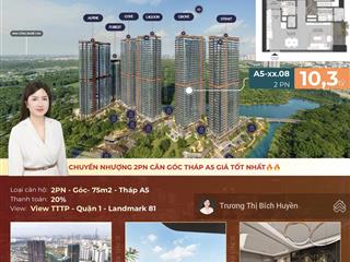 Bán 2pn căn góc tháp a5 view thủ thiêm giá hời chỉ 10.3 tỷ all in