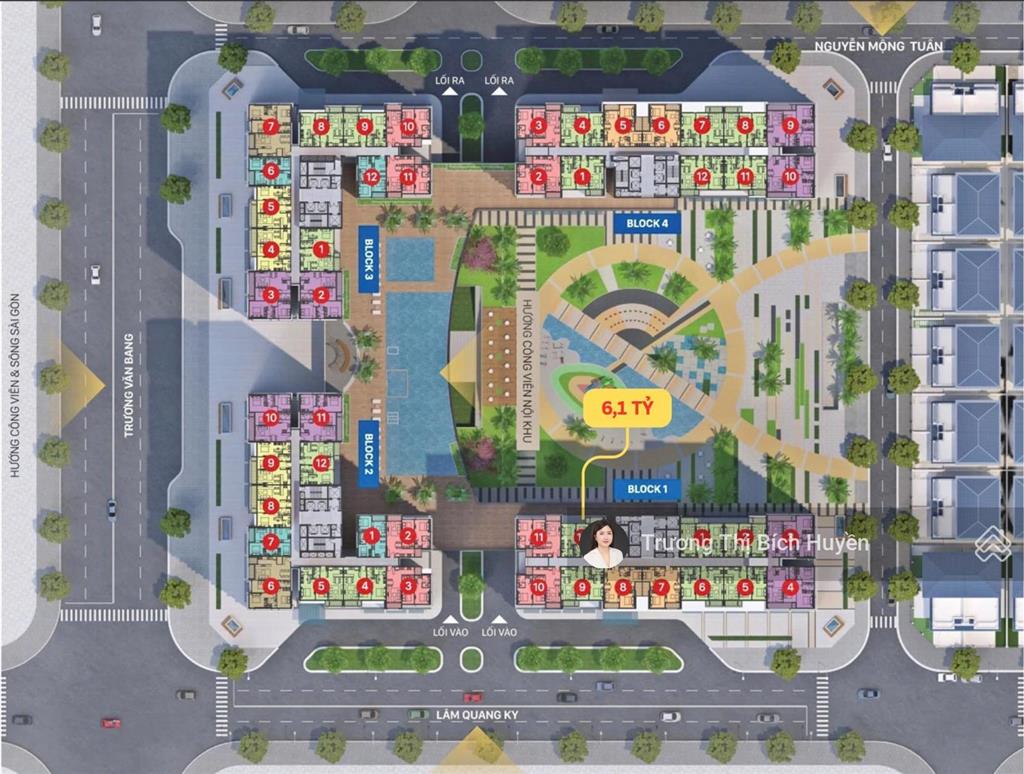 Chuyển nhượng victoria village tháng 7/2026 2pn 69m² view sông giá 6.1 tỷ