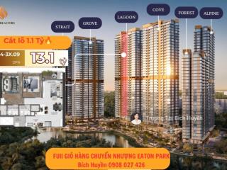Cắt lỗ đến 1.1 tỷ cho căn 2pn view sông tầng cao cơ hội hiếm tại eaton park.  huyền 0908 027 ***