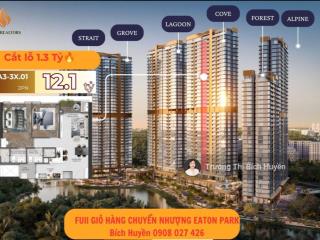 Cắt lỗ đến 1.3 tỷ cho căn 2pn view sông tầng cao cơ hội hiếm tại eaton park.