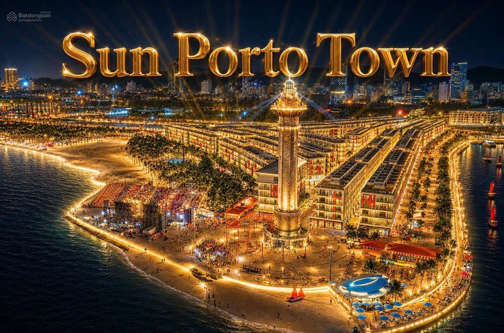 Sun porto town hạ lonshophouse mặt biển bãi cháy cạnh cảng tàu quốc tế, số lượng có hạn 170 căn