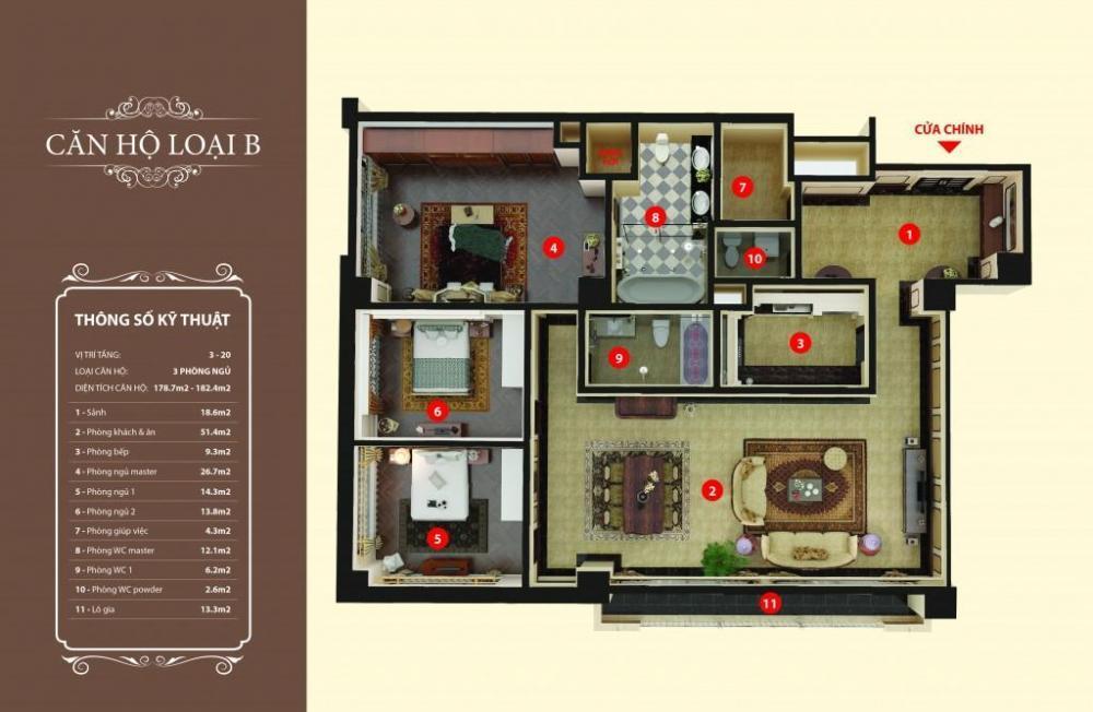 Bán căn hộ đẹp tại hanoi signature trung tâm cầu giấy, 49 tỷ, 220,72m2, 3pn, 3wc , luxury
