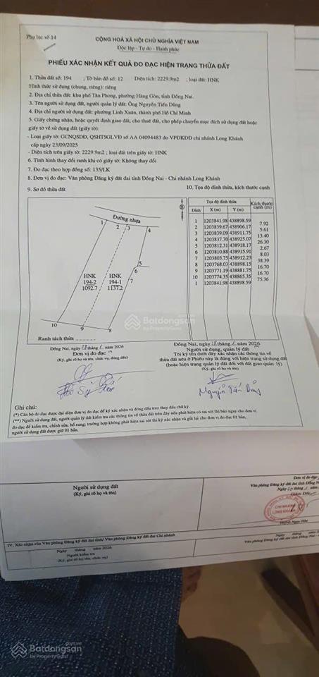 Đất bán tại hàng gòn, giá cực chất