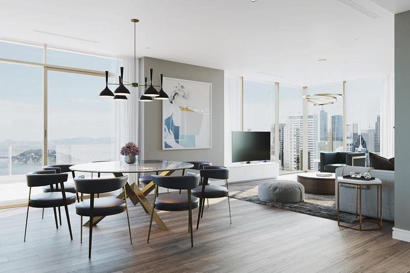 Căn hộ rộng nhất the nine 135m2, nội thất nhập khẩu đức 100%, giá đã bao dịch vụ 6 tháng, chỉ hgđ