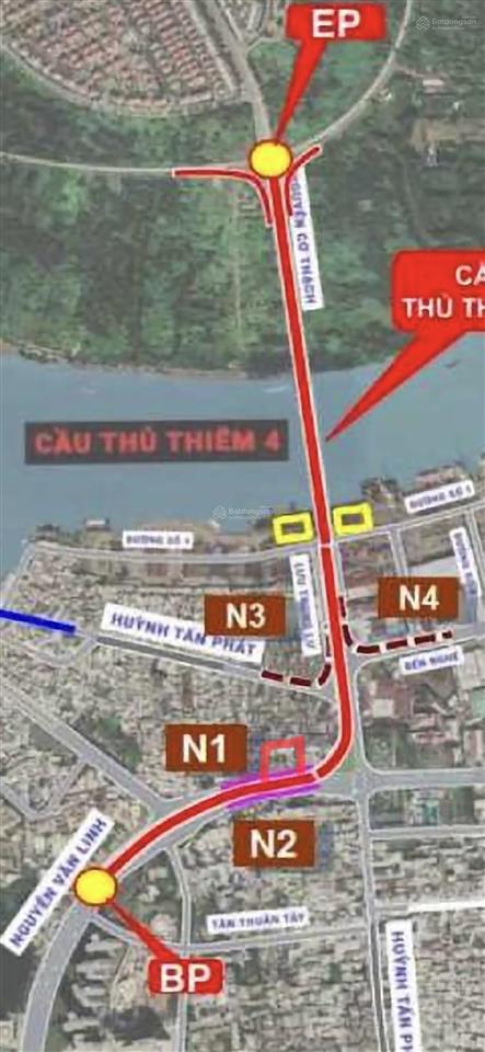 Căn góc 2mt, 297m2 đất đường nguyễn văn linh, p. tân thuận tây, q7