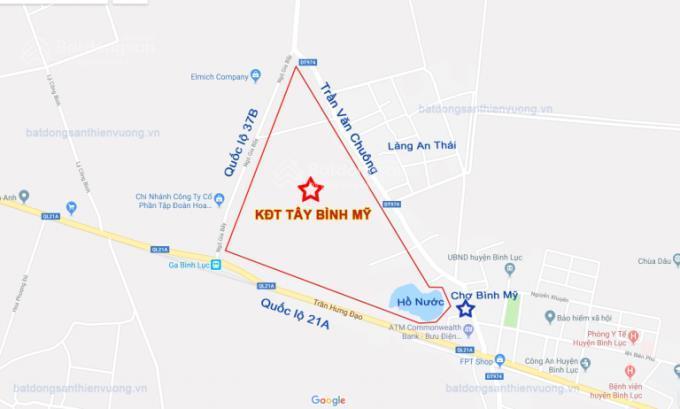 Bán đất kđt tây bình mỹ, bình lục, hà nam, 290m2