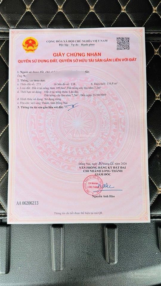 Bán đất tại long thành, 889 triệu, 116 m2, view đẹp giá ưu đãi