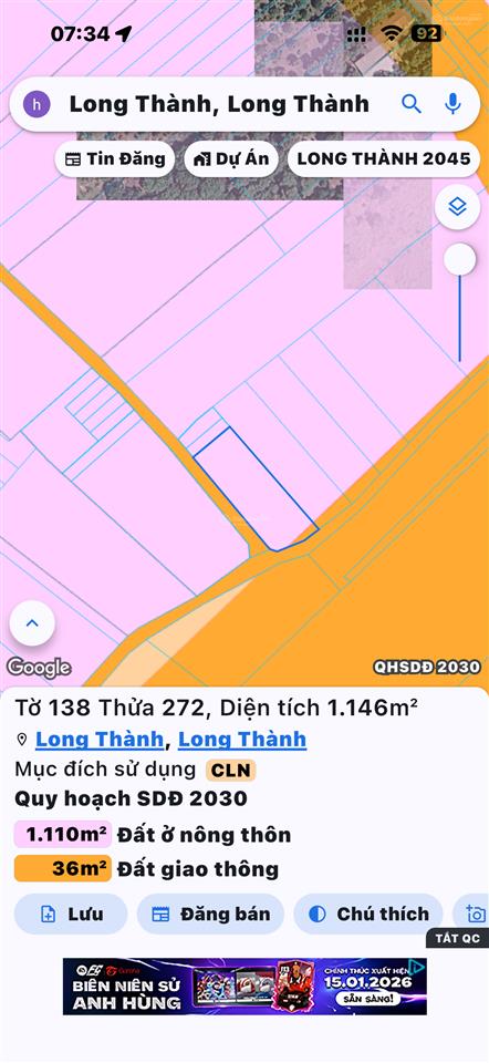 Bán đất khu phố 7, cầu mên, 4 triệu / m2, 1146 m2, giá tốt chỉ với