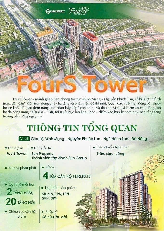 Căn hộ four s tower trung tâm nam hoà xuân đà nẵng mở bán với chiết khấu lên đến 29%
