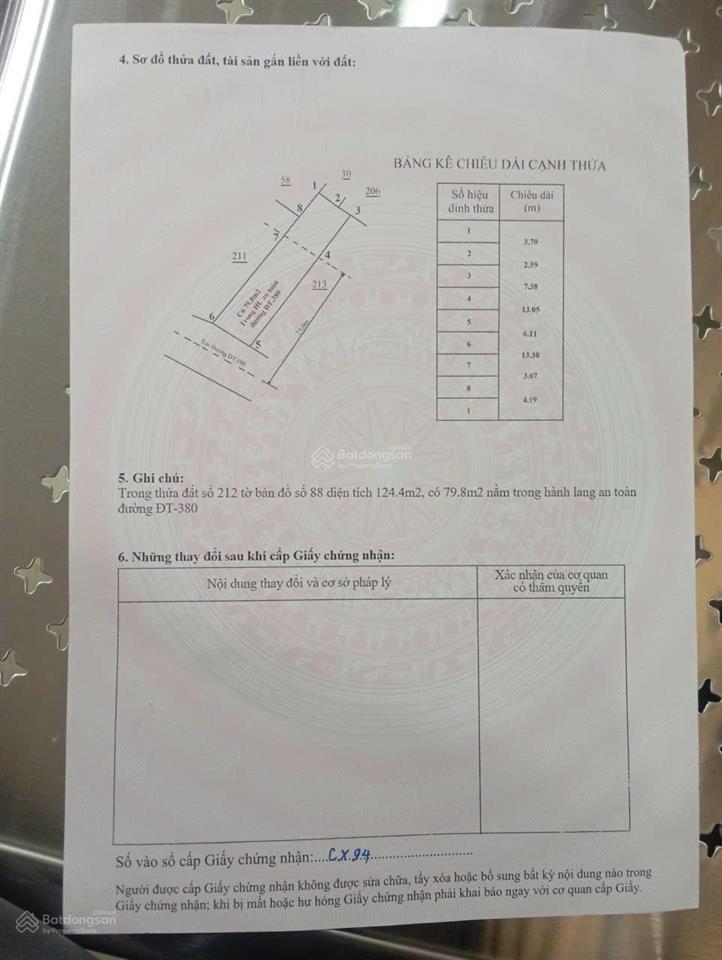 Chính chủ gửi bán 124,4 m2 full thổ cư mặt đường 196 trục kinh doanh sầm uất tại lạc đạo