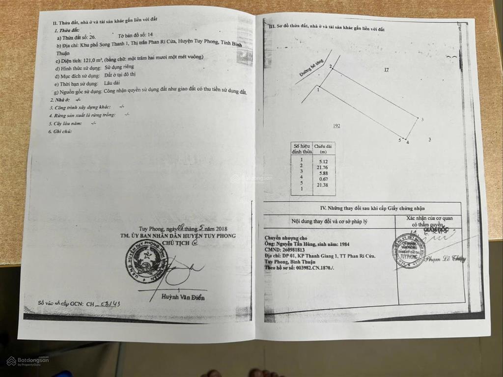 Cần bán gấp 121 m2 thổ cư đất đẹp